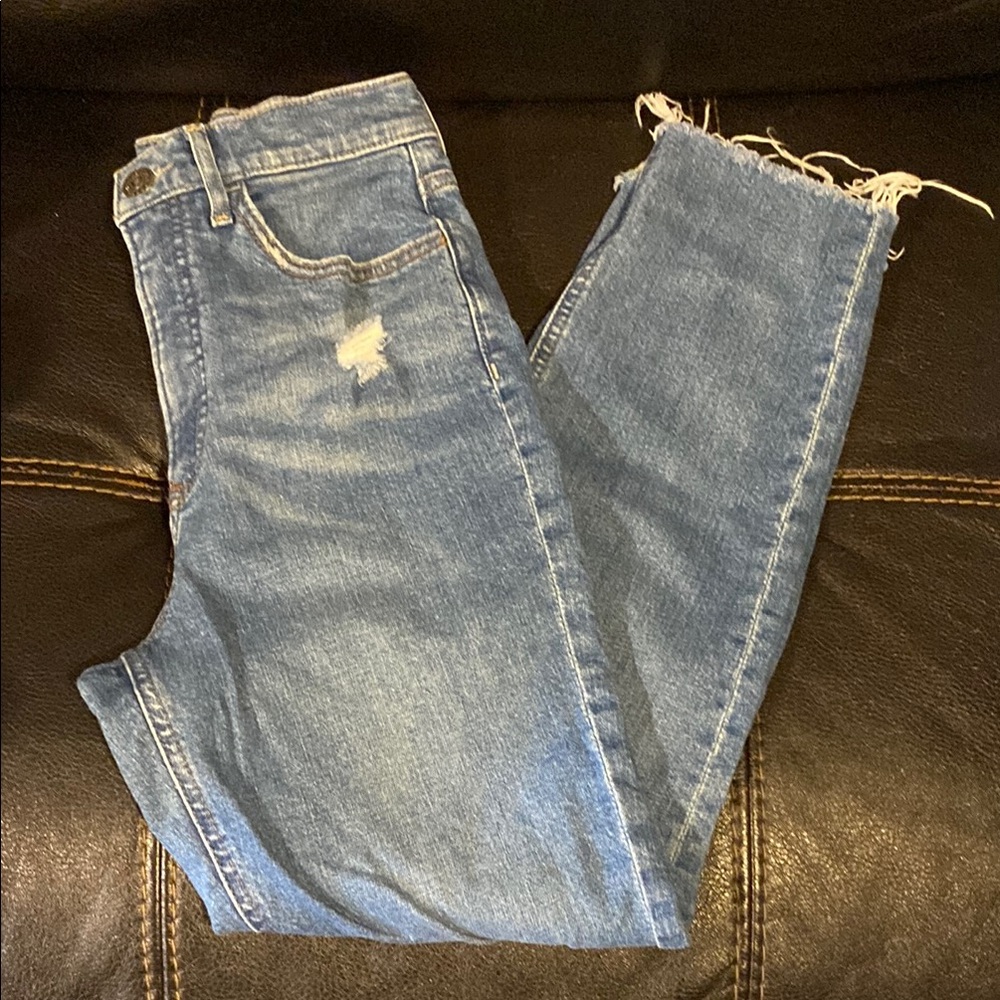 Women's Blue Distressed Jeans
